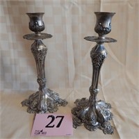 2PC ORNATE CANDLESTICKS GODINGER 11"