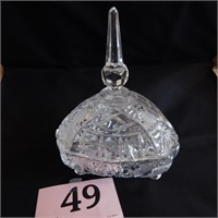 FOOTED TRIANGULAR CANDY DISH 10"