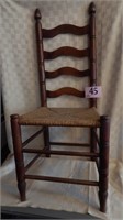 VINTAGE LADDER BACK CHAIR MATCHES LOT  #1