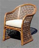 Cushioned Bent Wood Easy Chair Very Nice