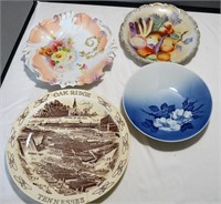 Selection of 4 plates including Royal Coppenhagen