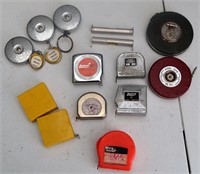 Assortment of Tape Measures, Levels, Keybaks
