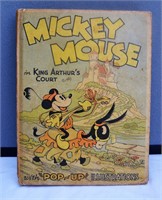 1933 Mickey Mouse King Arthur Pop-Out Book