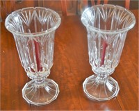 Leaded Crystal Candle Holders with Globe