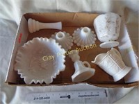 Collection of Milk Glass Pieces