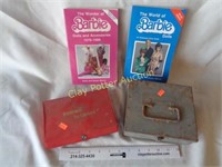 Metal Pump Box, Dominos & Barbie Books