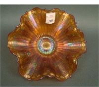 6 1/2” Fenton Stippled Rays 6 Ruffled Sauce –