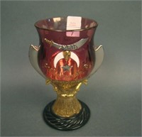 (2) US Glass 1908 Shriners Champagne – Cranberry