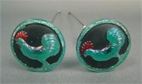 (2) Rooster Hatpins – Ice Green (selling so much