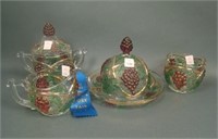 US Glass Palm Beach 6 pc. Table Set – Decorated