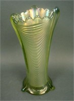 7 3/4” Tall N Drapery Swung Vase – Lime Ice Green