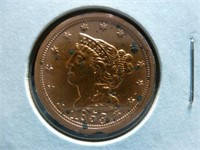 1853 US Half Cent - Braided