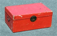 Vintage Red Chinese Travel Box