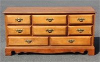 8 Drawer Wood Colonial Chest of Drawers