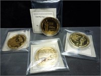 Set of 4 American Mint Civil War Memorial Tokens