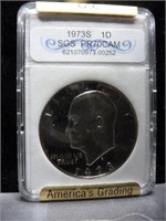 1973 - S Eisenhower US One Dollar PR70CAM