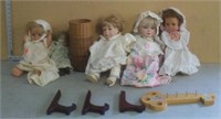 Grouping Of Porcelain Dolls Plate Holders Key