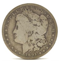 1891-O Morgan Silver Dollar -G