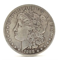 1888- O Morgan Silver Dollar - XF