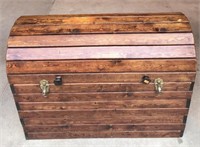 Old Wooden Camelback Trunk