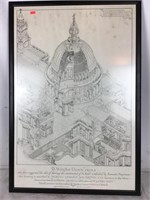 Framed Reprint of St. Paul’s Cathedral Drawing
