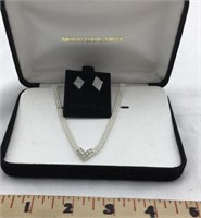 Boxed Set of Diamond Shaped Necklace & Earrings