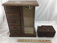 Collection of Wooden Jewelry Boxes