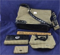 Longaberger Gingham tote and Accessories