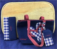 Longaberger Navy Blue Flip Flop Purse & Wallet