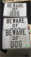 Vintage Embossed Tin Dog sign