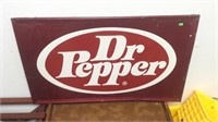 Dr Pepper embossed tin sign