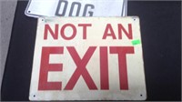 Plastic not an exit sign