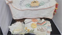 Assorted Linens Hand Stitched