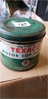 Collectible Green and White Texaco Can