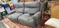 Newer Gray Sofa with Dual Electric Recliners