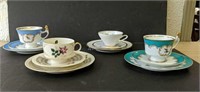 2nd lot of Four Assorted 3 Piece Tea Settings