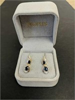 14KT Gold Sapphire Earrings