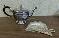 Silverplate Tea Pot & Occupied Japan De-crumber