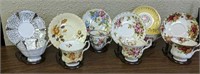 Assorted lot of 6 Tea Cups & Saucers