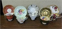 3rd Group lot of 5 Assorted Cups & Saucers