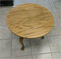 Small Round Wooden Side or Coffee Table