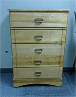 R1- Light Brown 5 Drawer Dresser