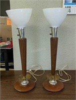R2- Pair of Mid Century Modern Table Lamps