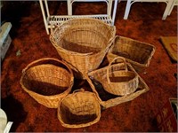 Lot of 6 Assorted Baskets