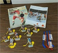 Vintage 1972 Hockey Programs & Player Cut Outs
