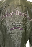 Women's Harley Davidson Leather Riding Jacket, XL