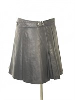 Like New Custom Made All Leather Kilt Skirt, M-L