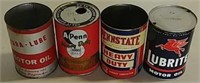 4 Vintage oil cans