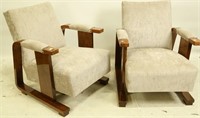PAIR OF 1940's STYLE ARMCHAIRS