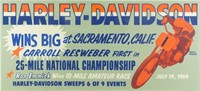HARLEY-DAVIDSON 1959 NATIONAL CHAMPIONSHIP POSTER